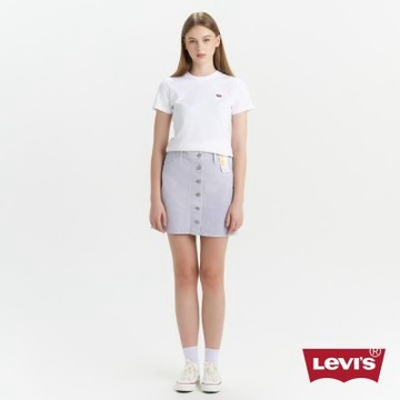 Levis Fresh果漾系列 女款 復古全排釦燈心絨A字裙 / 精工漂染工藝 / 蘭花紫