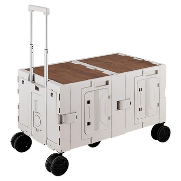 ONE HOUSE 丹邁越野折疊購物收納車 6開門5輪巨型款 OH-Q326 150L  簡約米  1個