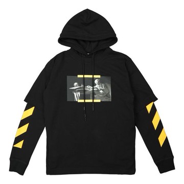 Men's Off-White FW21 Caravaggio Painting Pattern Loose Fit Black