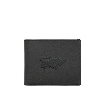 BRAUN BUFFEL 台灣總代理  韋本-CNY 8卡中間翻零錢袋短夾-黑色/BF589-318-BK