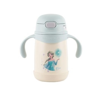 BEDDY BEAR 【杯具熊】中透不銹鋼保溫學飲杯 400ml  冰封艾莎 (保溫水壺  316不鏽鋼水壺 杯蓋水壺 )