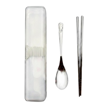 小當家 304不鏽鋼餐具組 (附收納盒) 湯匙筷子組  1入