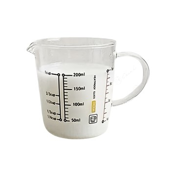 純禾商行 耐熱玻璃量杯 200ml (可微波/直火加熱)  1個