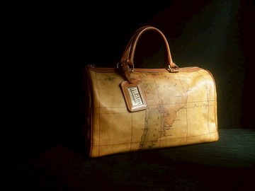 【老時光 OLD-TIME】早期二手包Alviero Martini地圖波士頓包*信