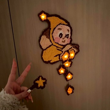 【手作DIY】星星人磁吸床頭小夜燈材料包｜全套配件免額外購買｜送女友新年/情人節心意禮物｜溫馨氛圍伴睡燈