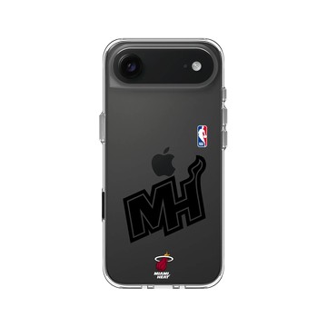 iPhone Air Clear Case（相機按鈕） 透明 - NBA - B&W-邁阿密熱火 Miami Heat B&W - Light