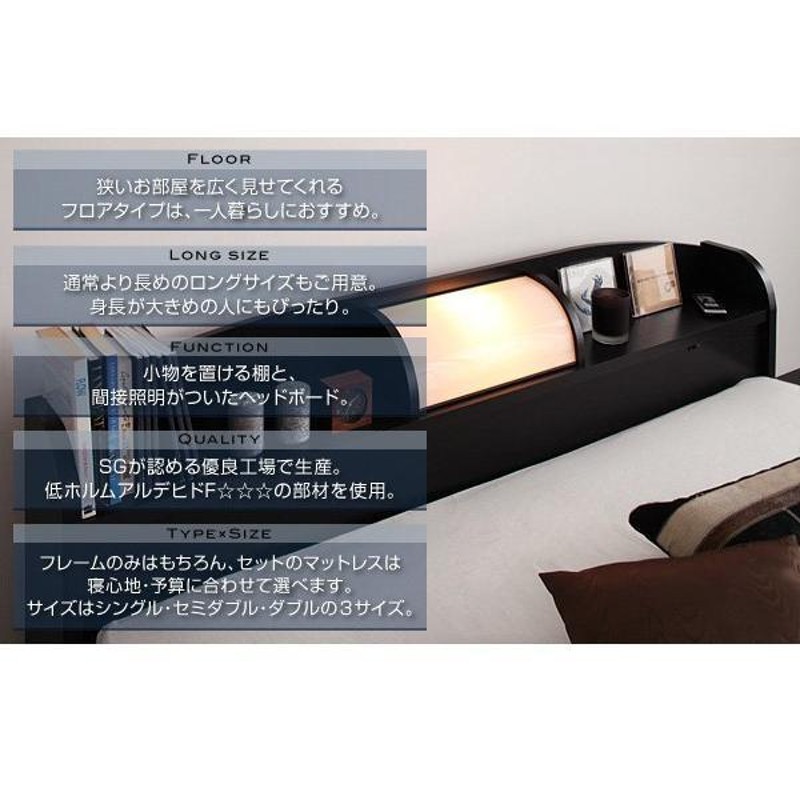 SALE) セミダブルベッド マットレス付き ボンネルコイル ローベッド 白