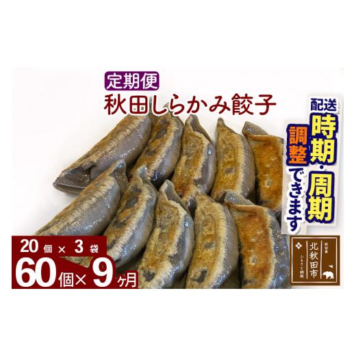 ふるさと納税 秋田県 北秋田市 《定期便9ヶ月》秋田しらかみ餃子 60個（20個×3袋）×9回 