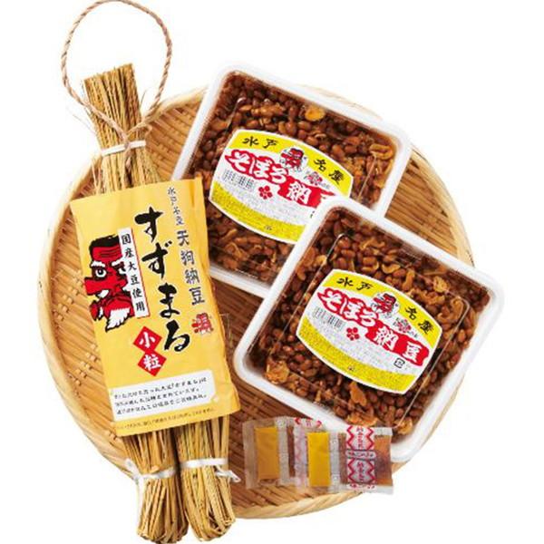 茨城 「元祖天狗納豆」 水戸納豆 (すずまるわら納豆(70g×2)×5 そぼろ納豆300g×2) ギフト プレゼント お中元 御中元 お歳暮 御歳暮