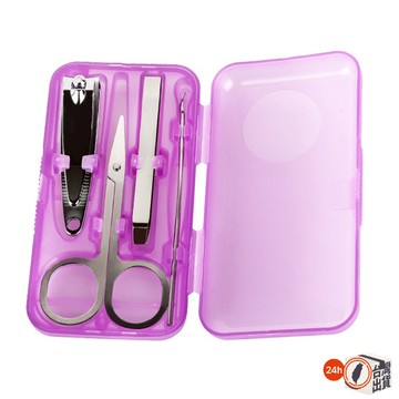 修甲套裝 指甲剪套裝4件套 迷你套盒 指甲鉗 修指甲工具 家用修甲修腳刀 美甲工具