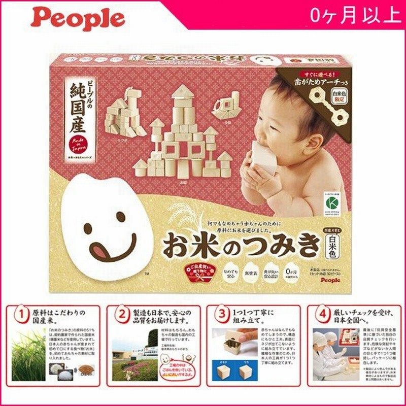 正規品 積木 純国産 お米のつみき 白米色 おもちゃ 積み木 ベビー キッズ 出産 準備 赤ちゃん 誕生 お祝い ギフト プレゼント ピープル 男の子 女の子 Kids Baby 通販 Lineポイント最大0 5 Get Lineショッピング