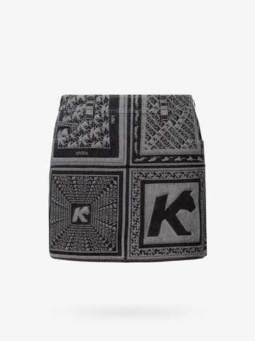 Printed black denim skirt - K KRIZIA - gender_Woman