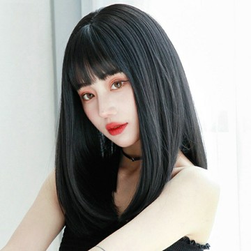 【巴黎精品】現貨+預購 長假髮透氣假髮片輕量隱形增髮整頂假髮角色扮演-自然黑個性蓬鬆長直女假髮a1bw25