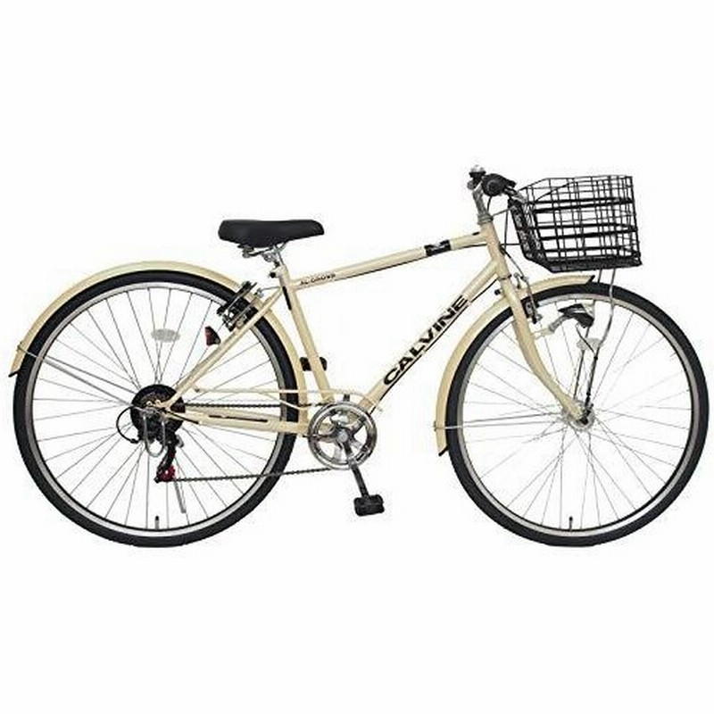 カルバイン (CALVINE) ホワイト 27インチ 7段変速 LEDオートライト 