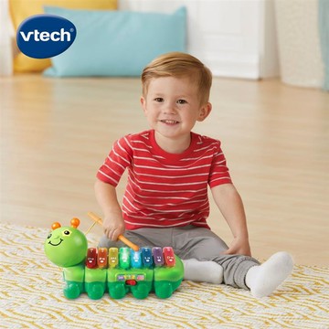 Vtech 2合1動感敲敲毛毛蟲-綠_廠商直送