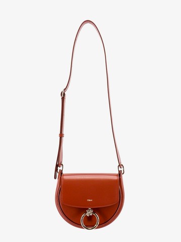 Leather shoulder bag with metal ring - CHLOE' - gender_Woman