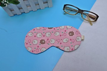 粉色棉羊可調式睡眠眼罩附束口收納袋 sleep mask *SK*