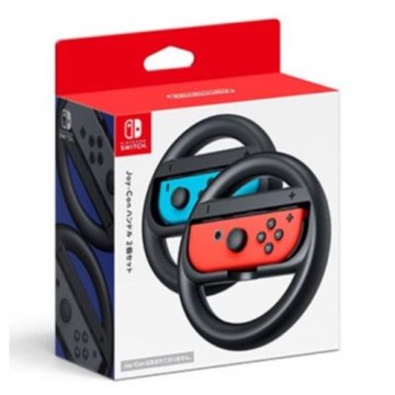 Nintendo 任天堂 原廠 Switch 方向盤 (黑色) 二入組