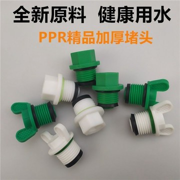 🔥臺灣爆火🔥四分PPR堵頭4分新款外絲管堵加厚款20外牙塞頭配件帶皮圈外螺紋堵 BZFA
