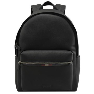 BALLY 6238376 PARTON 壓印LOGO防刮皮革商旅後背包.黑