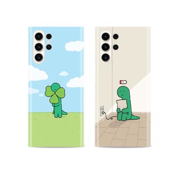 三葉草恐龍適用三星S26Ultra手機殼全包Galaxys25+韓國菲林小眾S24plus高級感S23超好看防摔保護外套女新款