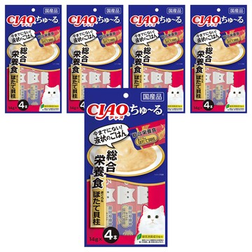 INABA CIAO 啾嚕 肉泥  綜合營養配方 鮪魚 + 干貝  56g  5袋