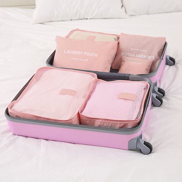 ✤宜家✤加大加厚旅行衣物收納袋6件套 韓國行李箱整理袋 內衣物收納包