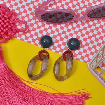 都市冷漠款圈圈耳環/ 唐葫蘆姑娘