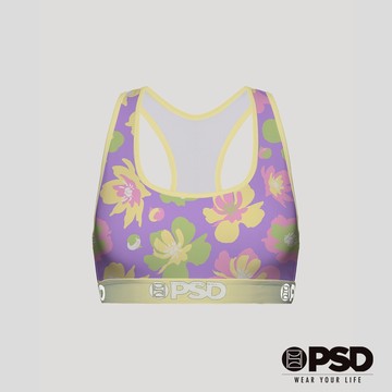 【PSD Underwear 官方旗艦店】FLORAL- 短版背心-可愛小花-淺紫色
