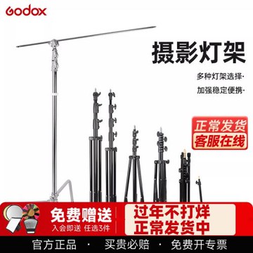 godox神牛攝影燈架支架影棚閃光燈LED補光燈折疊伸縮魔術腿240FS/240CS/270CS/300F/190/380氣壓燈架地燈架