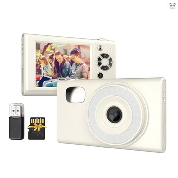 H12 1080P數位相機 4800W像素 2.8寸IPS屏 自動對焦 16倍變焦 自帶補光燈（帶內置鋰電池出貨）配32