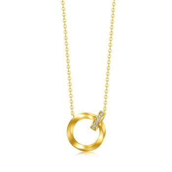Essence「永」 莫比烏斯環 鑽石黃金項鍊