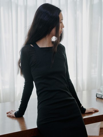 Double Layered Dress [Black]
