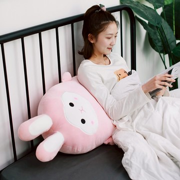 兔子陪你睡覺夾腿抱枕床頭靠墊大靠背墊沙發靠枕護腰床上可愛枕頭