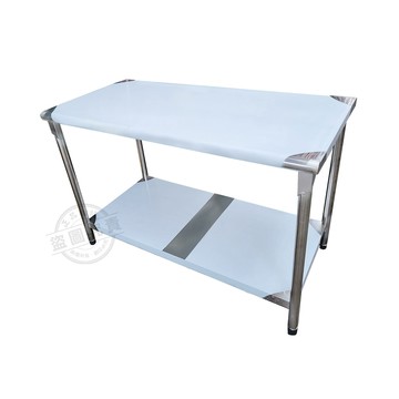 其他收納櫃架 【Abis】客製商品-豪華升級版75X120CM二層圓角304不鏽鋼桌/料理桌/工作桌/工作台/流理台(2.5尺X4尺)-1入