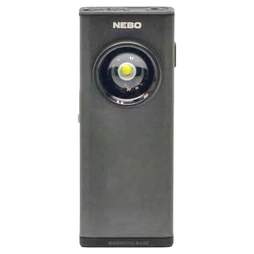 NEBO Slim+超薄型充電LED燈Plus升級版 700流明 紅色雷射 行動電源 磁性底座  黑色  1個