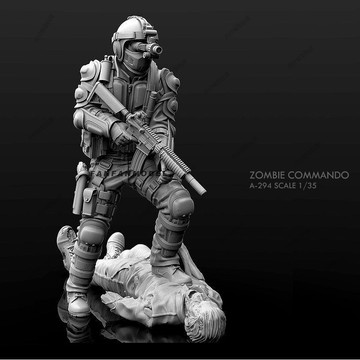 【台灣出貨】✨免運 白膜 1/35 反殭屍小組 樹脂兵人(白模) A-249B 模型製作