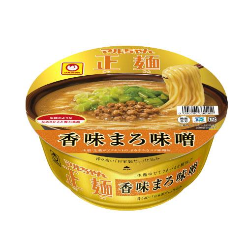 東洋水産　マルちゃん正麺 カップ 香味まろ味噌　129g（めん75g）×12個