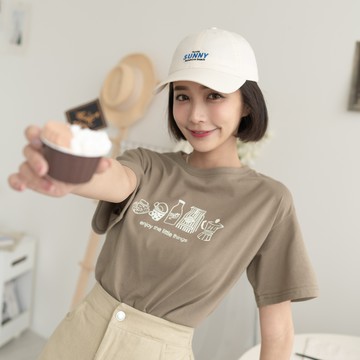 享受生活的小美好文青瓶子短袖上衣 GJ126101【現貨】