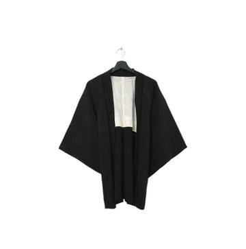 Back to Green-日本黑羽織 復古花紋 滿版 kk-10//vintage kimono