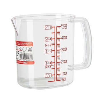 asdfkitty*日本製 NAKAYA透明量杯/量米杯-500ml-液體.粉類都可以量