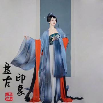 影樓攝影寫真女古裝主題唐裝漢服仙女貴妃襦裙走秀演出服裝醉妝詞