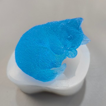 【台灣熱銷】手工diy水晶滴膠製作卡通側躺睡覺貓坐立玫瑰花貓立體矽膠模具LJL