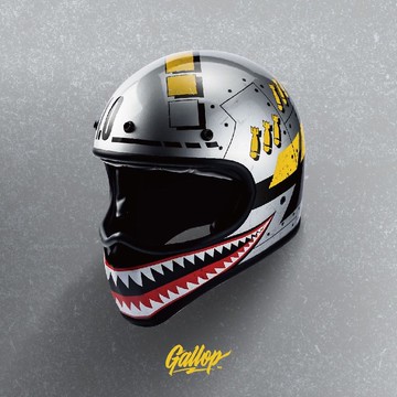 GALLOP M1 王牌 全罩式安全帽 山車帽 電鍍銀