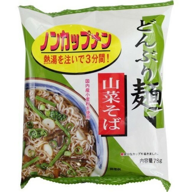 どんぶり麺　山菜そば　78ｇ×24袋（トーエー食品）