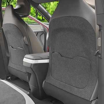 Install 毛氈前排座椅椅背口袋保護套  座椅後背防踢墊  灰色
