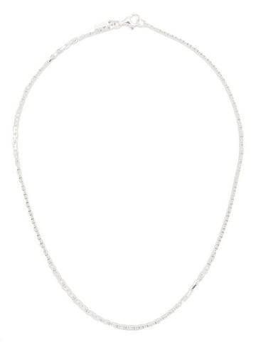 Hatton Labs - logo-plaque anchor-chain necklace - women - Sterling Silver - M