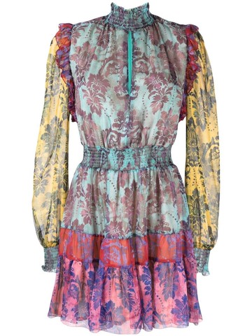 Versace Jeans Couture Chiffon Tapestry Print Dress