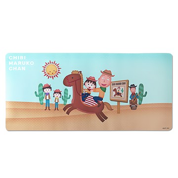 櫻桃小丸子 滑鼠墊 底部防滑墊設計 佳績布 天然橡膠 75x35公分  1個  美國