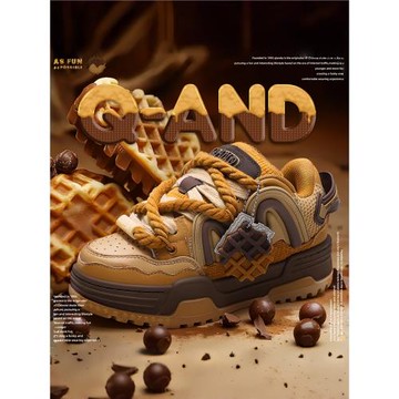 奇安達秋季情侶同款學生面包鞋潮男女百搭厚底增高板鞋運動鞋5CM